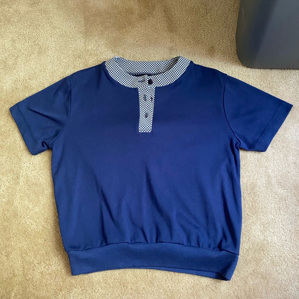 BonWorth Blue Button Down Shirt Casual Top